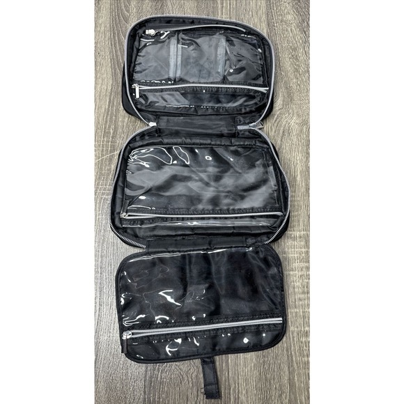 Aimee Kestenberg Hanging Organizer Black Cosmetic Toiletry Bag Travel Vacation - Picture 5 of 8